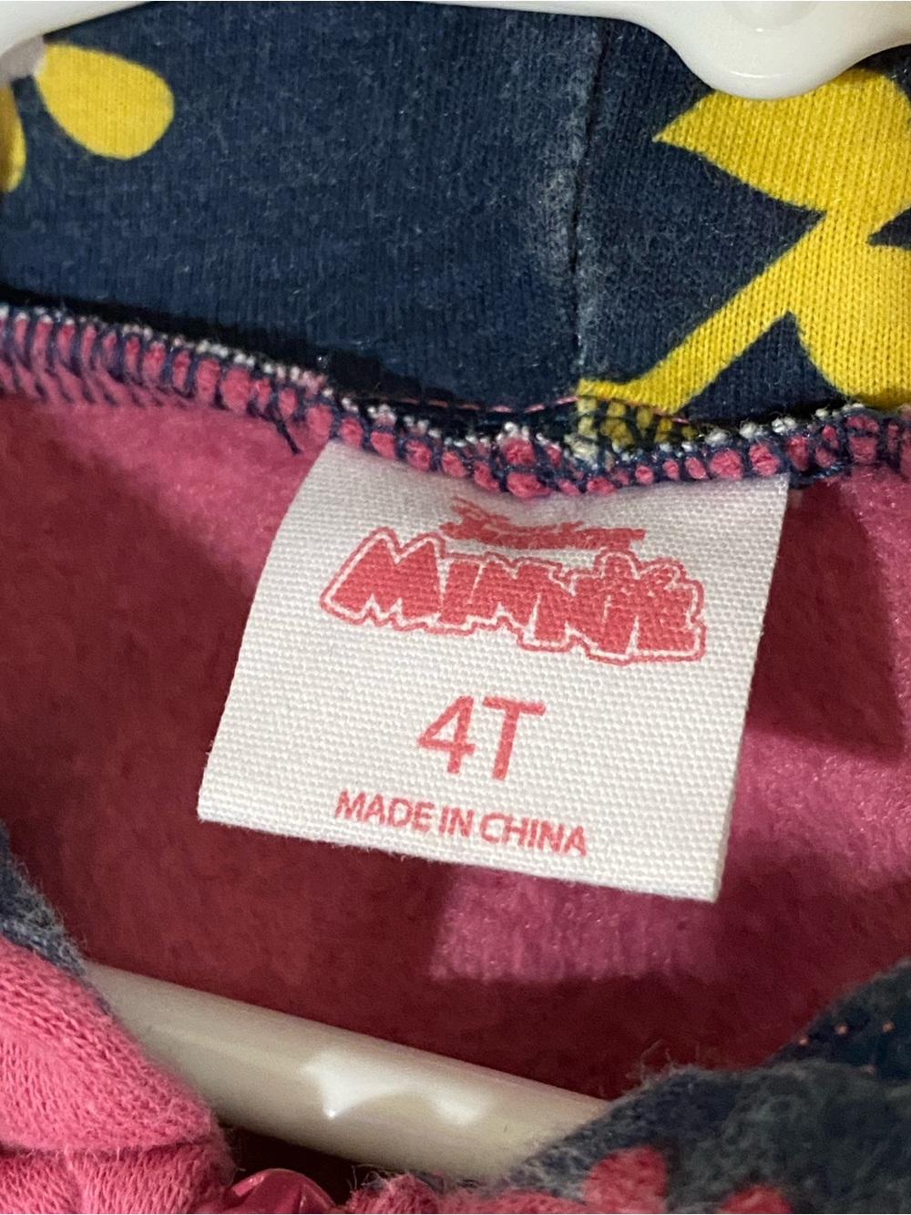 Disney Junior Minnie Mouse Pink Ruffle Zip Up Sweatshirt With Ears Size 4T - Picture 9 of 10